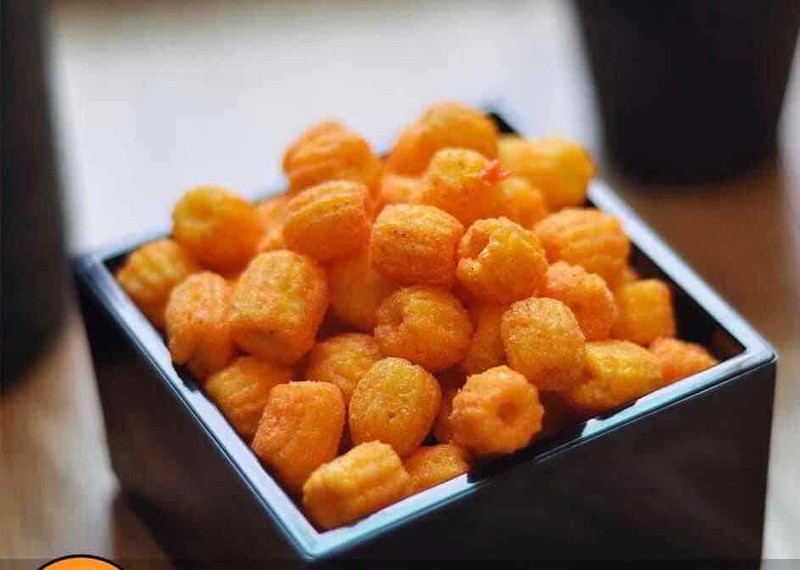 1kg Nui chiên giòn cay, Nuôi tẩm gia vị, món ăn vặt thơm ngon hấp dẫn