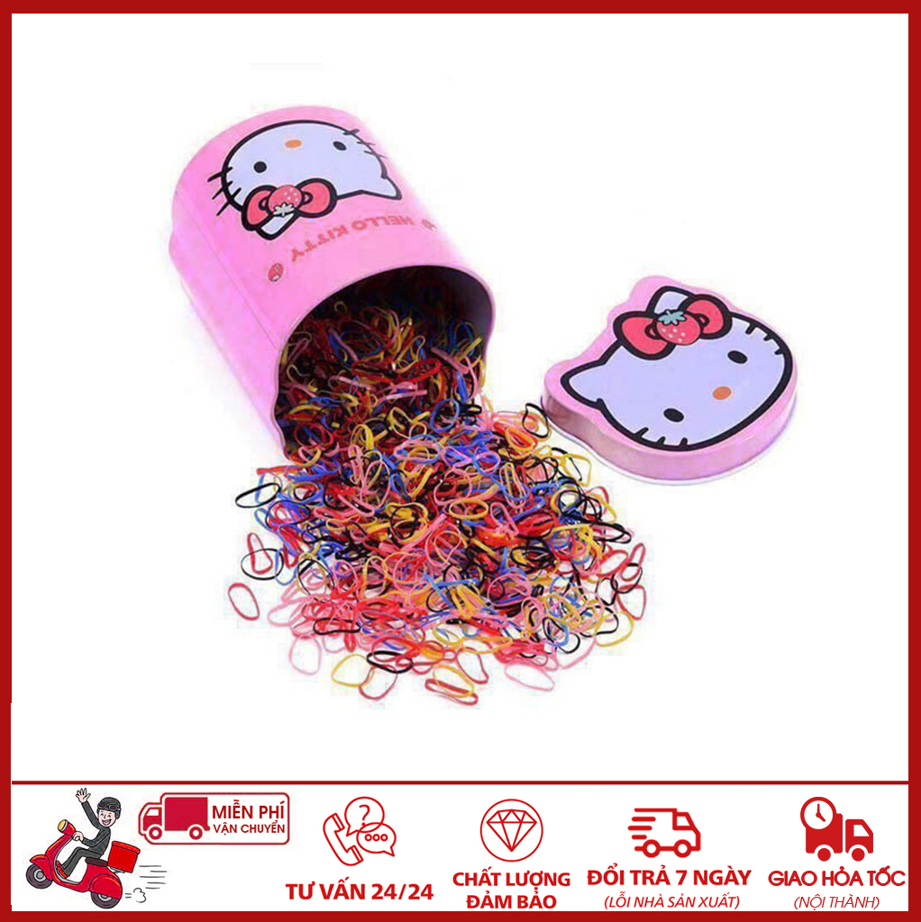 ⛔GIADUNGHOALONG⛔ NƠ buộc tóc Kitty cho bé (HỘP 40 CÁI - HỘP NGẮN)