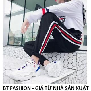 Quần Dài Nữ Thun Phom Rộng Jogger Thể Thao Thời Trang Hàn Quốc - BT Fashion (TT03-BA SỌC TĐ) thumbnail