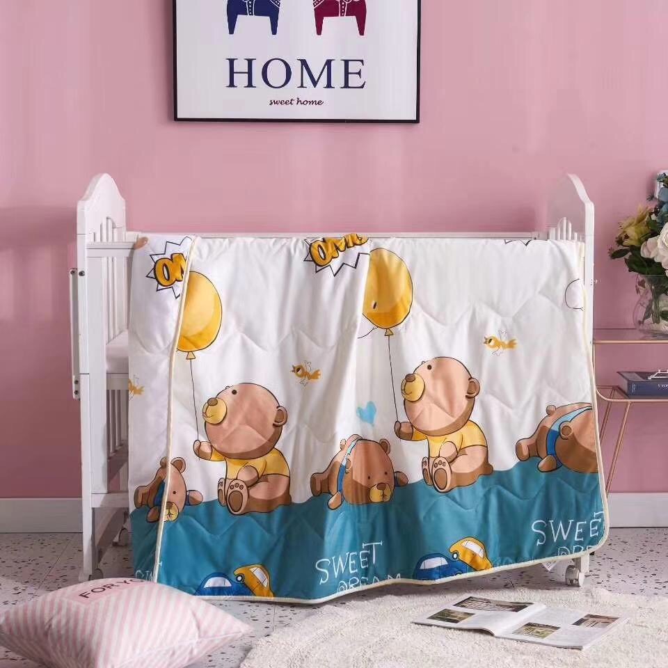 1 Chăn Mền cotton 2 mặt trần bông cho bé (100x140cm)