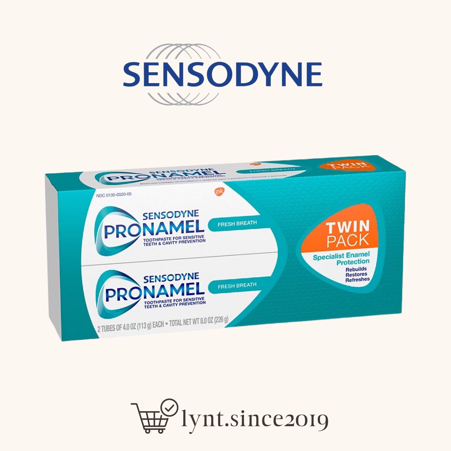 [Hàng Mỹ] Kem đánh răng Sensodyne Pronamel Fresh Breath Sensitive Toothpaste - Fresh Wave 113g.