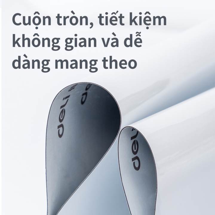 Bảng vẽ, decal dán tường Deli - Không bong tróc tróc sơn - Màu trắng, có từ tính kèm 5 phụ kiện - 50007/50008/8716 - Hình ảnh 6