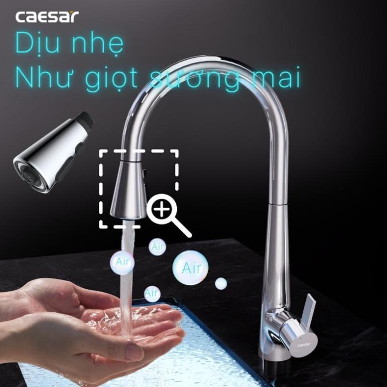 Vòi Rửa Chén Caesar K905C Rút Dây Nóng Lạnh