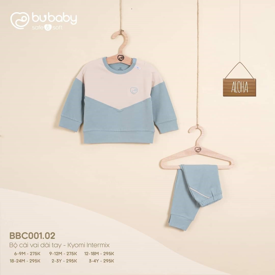 Bộ dài tay cài vai Bu, Bu baby Kyomi  6m - 4Y
