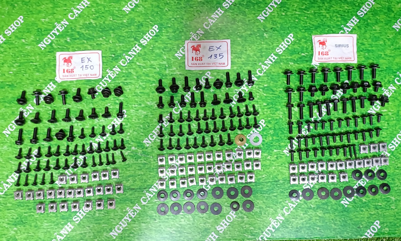 Bộ ốc dàn áo xe Exciter Sirius