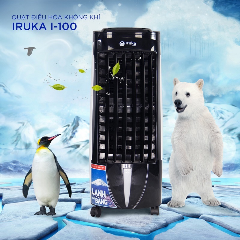 Bảng giá Quạt Hơi Nước Điều Hòa Làm Lạnh Không Khí IRUKA - Nhập Khẩu THÁI LAN - Công Suất 130W - Có Remote Điều Khiển - Màn Hình LCD Hiện Đại - Phân Phối Chính Thức Bởi IRUKA - Bảo Hành Chính Hãng 12 Tháng