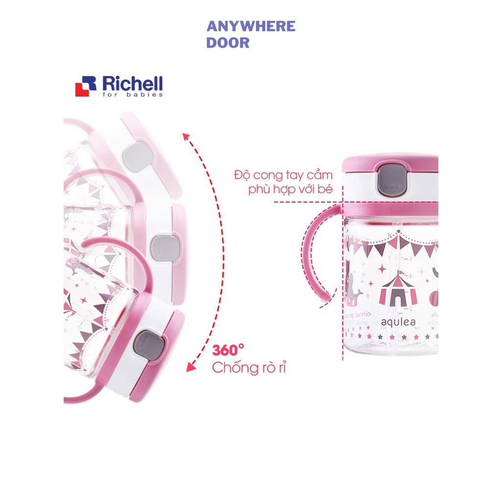 Bình Ống Hút AQ Richell cho bé 200ml/ 320ml
