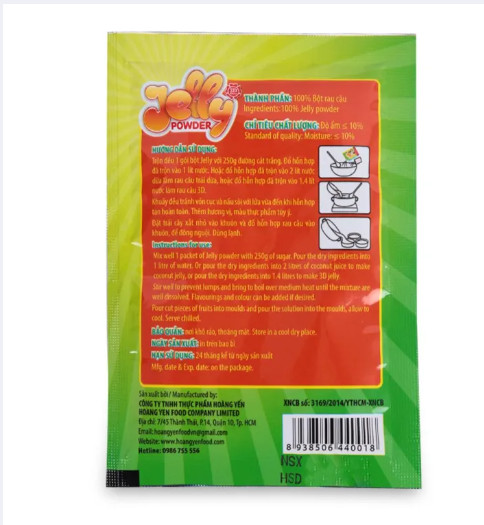 Bột rau câu dẻo Hoàng Yến gói 10g
