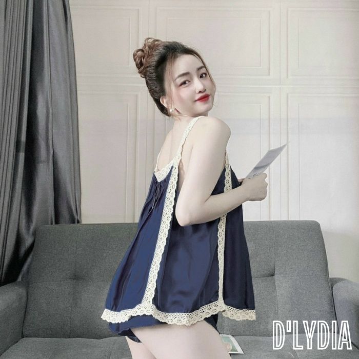 Đồ bộ nữ sexy lụa satin 2 dây cao cấp D'LYDIA DN02