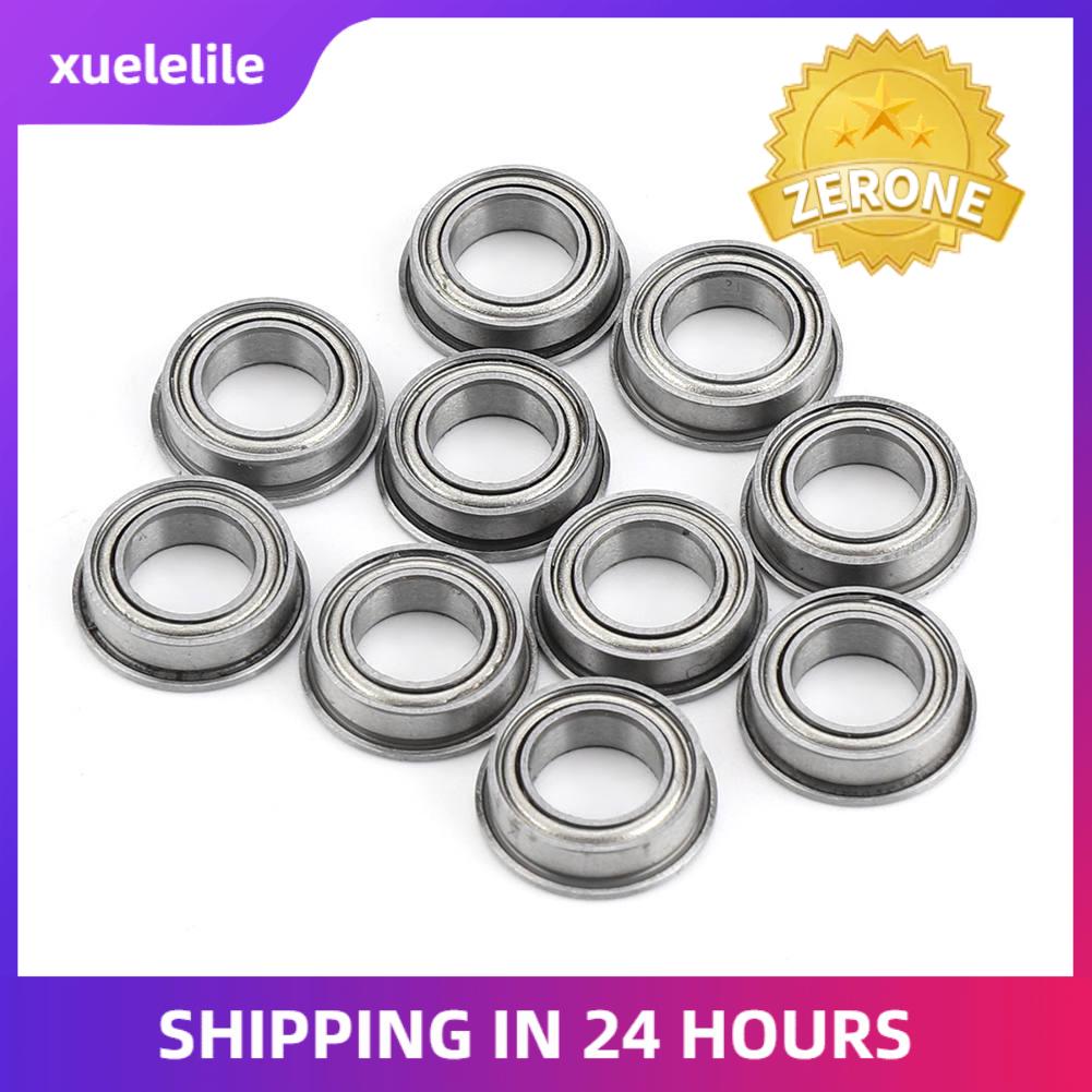 10Pcs MF106ZZ Stainless Steel Stainless Steel Ball Bearings Mini Metal Shielded Flanged Ball Bearings 6x10x3mm