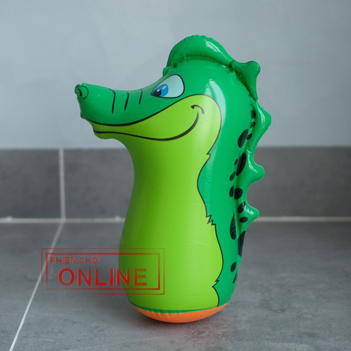 Lật Đật Bơm Hơi 33cm, Đồ Chơi Bơm Hơi Hình Con Vật (Có Túi Cát)