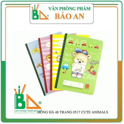 Vở 5 ôly hồng hà 48 trang 0517 cute animals