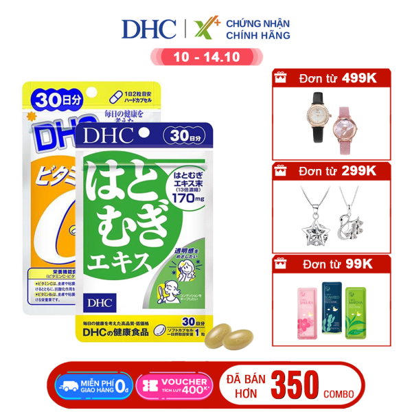 Combo SÁNG DA - GIẢM THÂM DHC Nhật Bản (viên uống vitamin C và viên uống trắng da) thực phẩm chức năng làm đẹp da XP-DHC-CB1 cao cấp