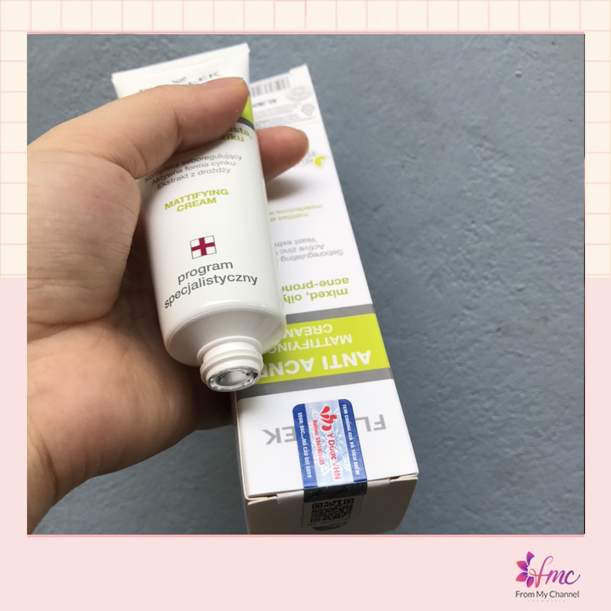 [MUA 1 TẶNG 1] Kem kiểm soát dầu nhờn Floslek Mattifying Cream 50ml + Tặng 1 túi chườm giảm đau bụng