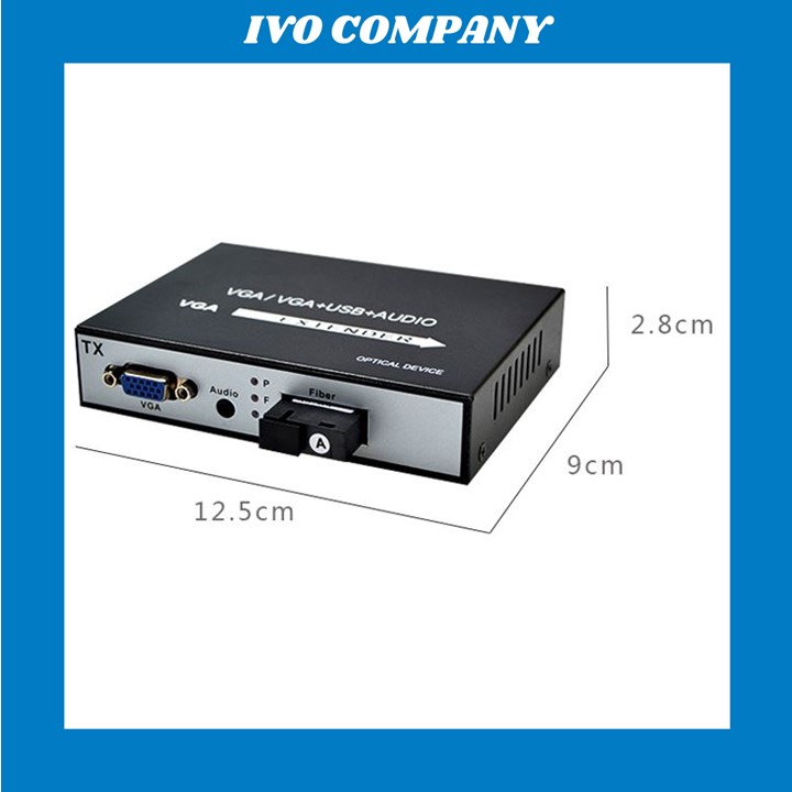 Cặp Converter Chuyển Đổi VGA Sang Cáp Quang 1080P