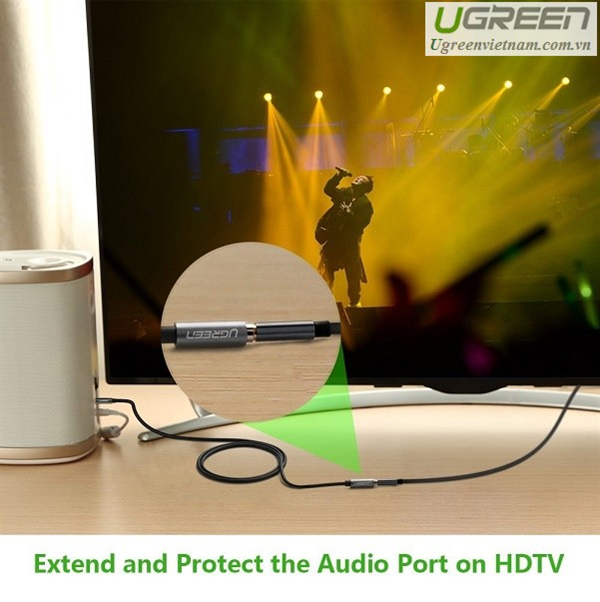 Cáp Audio 3.5mm nối dài 1m  Ugreen 10592 cao cấp