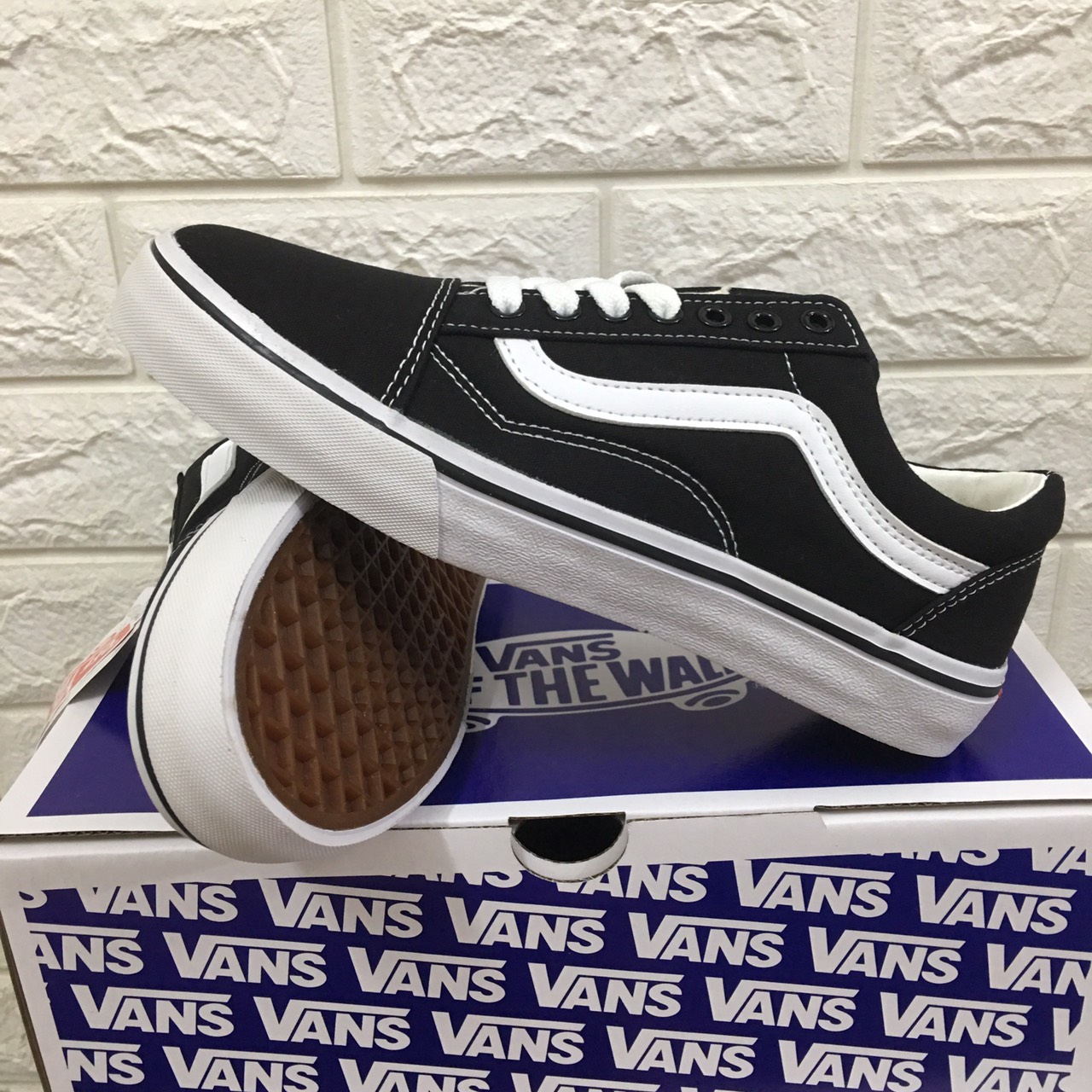 [SALE SỐC-TẶNG HỘP] Giày van old skool trắng full size 36-43 NAM NỮ