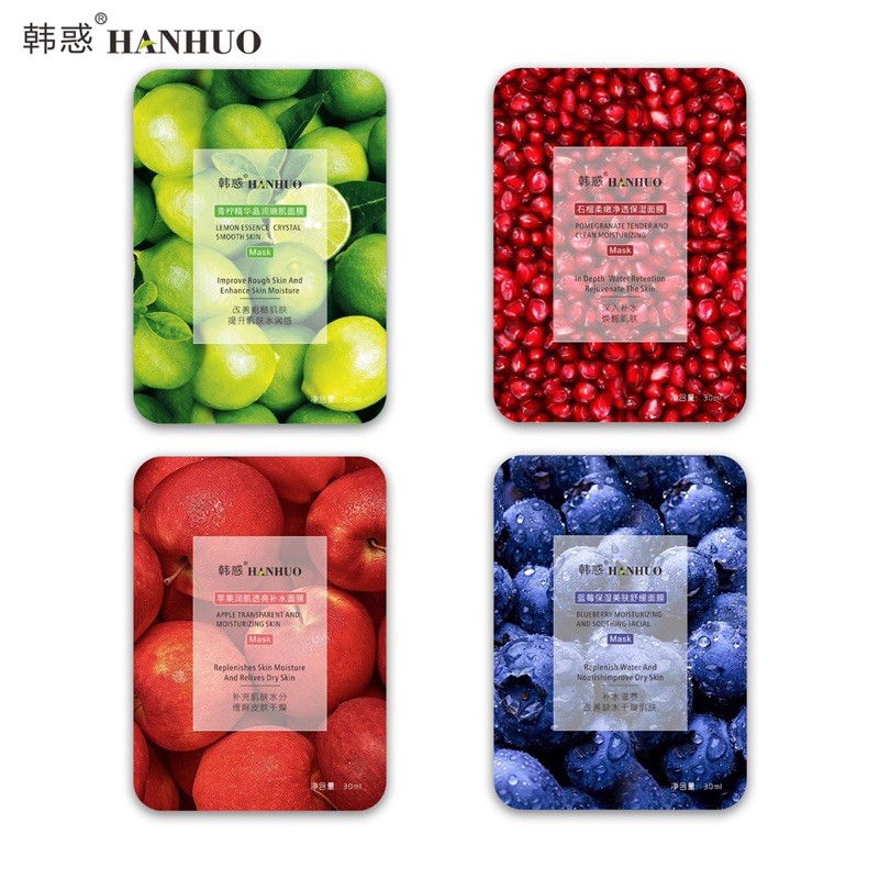 Combo 20 Miếng Mặt Nạ Trái Cây Dưỡng Ẩm Trắng Da