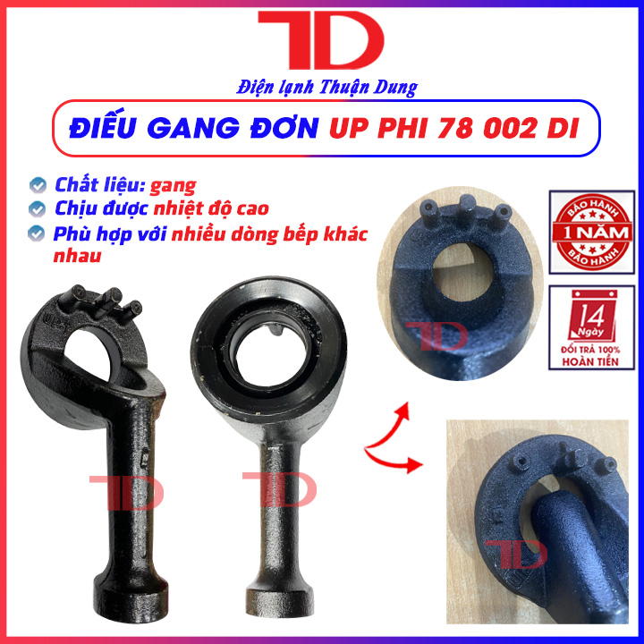 Họng ống điếu gang đơn/đôi bếp gas dương bluestar ns-470, sunhome sn2001vi và electrolux etg728gkr, etg729gktr, etg7266gkr, etg7286gkr...., bộ họng ống điếu gang đôi - điện lạnh thuận dung