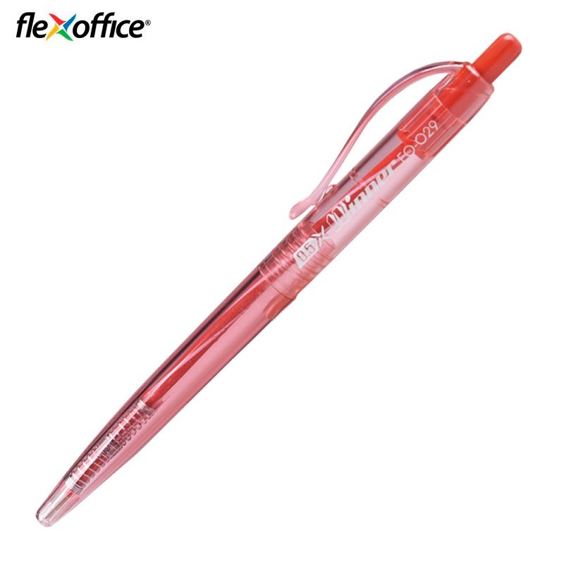 Bút bi flexoffice fo-029 / bút 029 ngòi 0.5mm mực đỏ