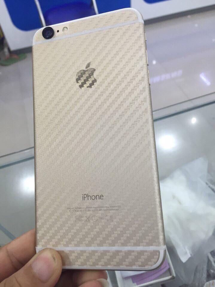 Combo 3 tấm dán lưng mặt sau vân carbon 3D trong suốt cho iPhone 6 Plus , 6S Plus