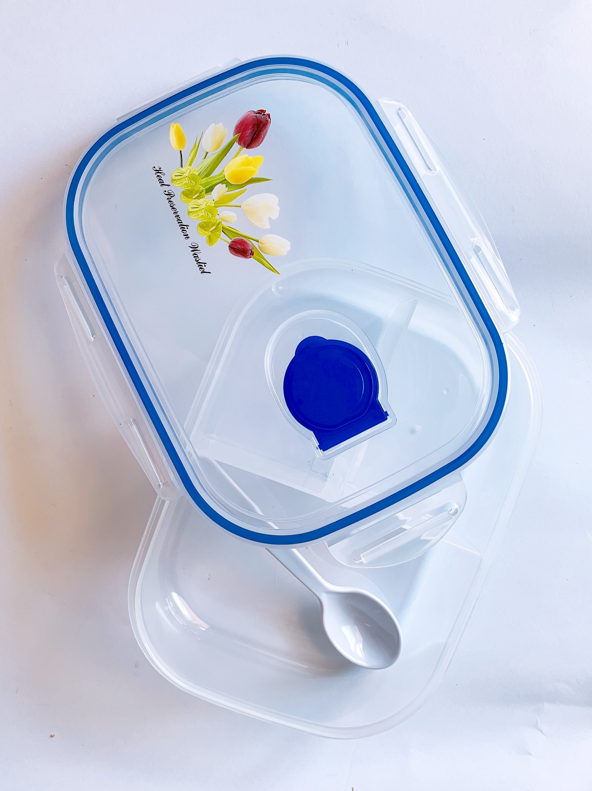 Hộp đựng cơm 3 ngăn cao cấp SOng Long- Tặng kèm thìa