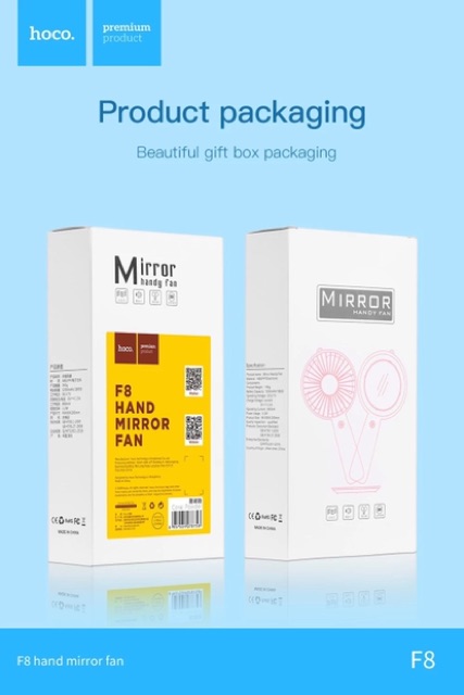 Quạt Mini kèm gương - Hoco F8