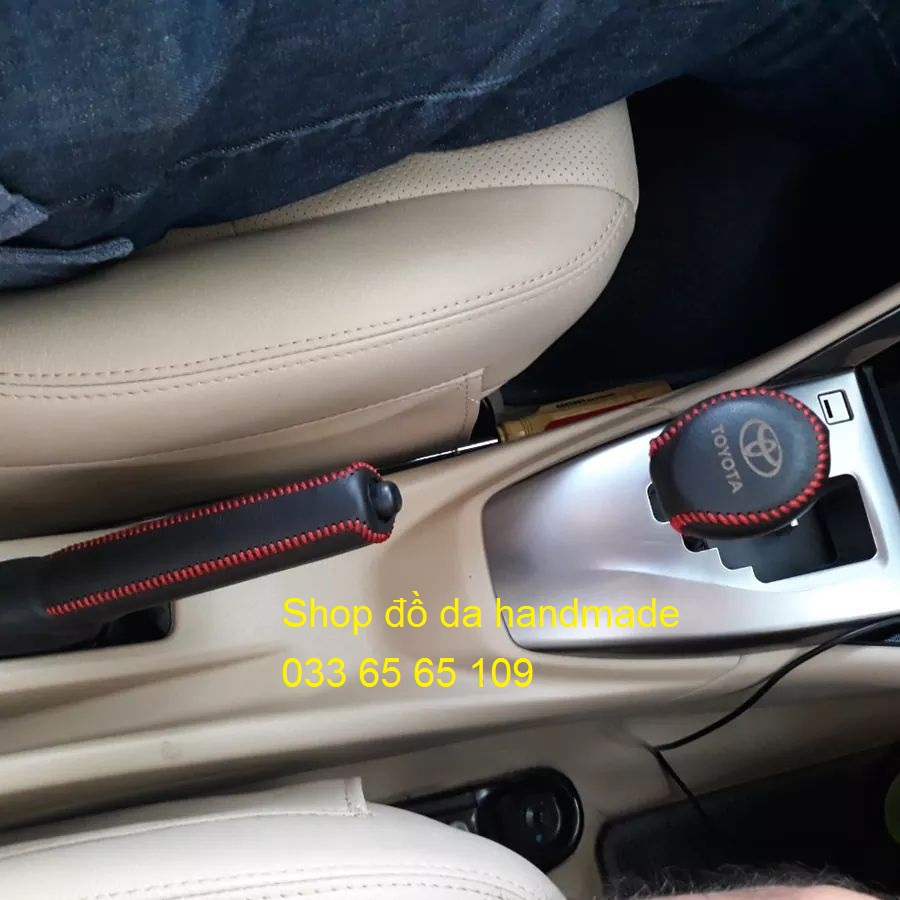 Bọc da cần số & phanh tay xe Toyota Altis