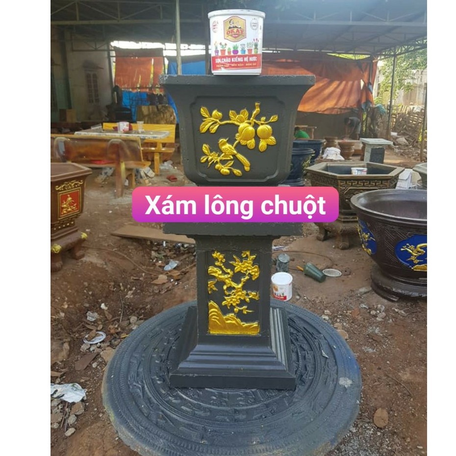 Sơn chậu kiểng hệ nước Dolphin, sơn ngoài trời bền màu siêu đẹp, sơn ngoại thất