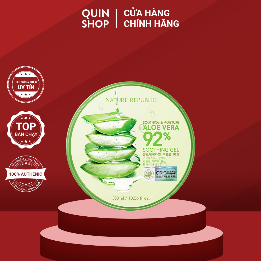 Gel Dưỡng Ẩm Nha Đam Nature Republic Aloe Vera 92% Soothing Gel