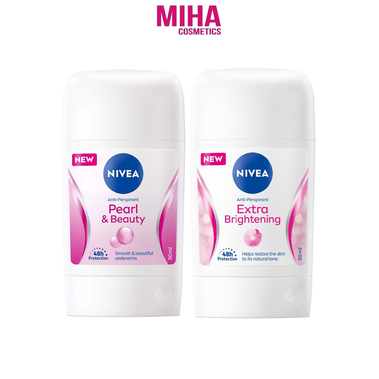 Lăn sáp khử mùi nữ sáng mịn mờ vết thâm nivea 50ml