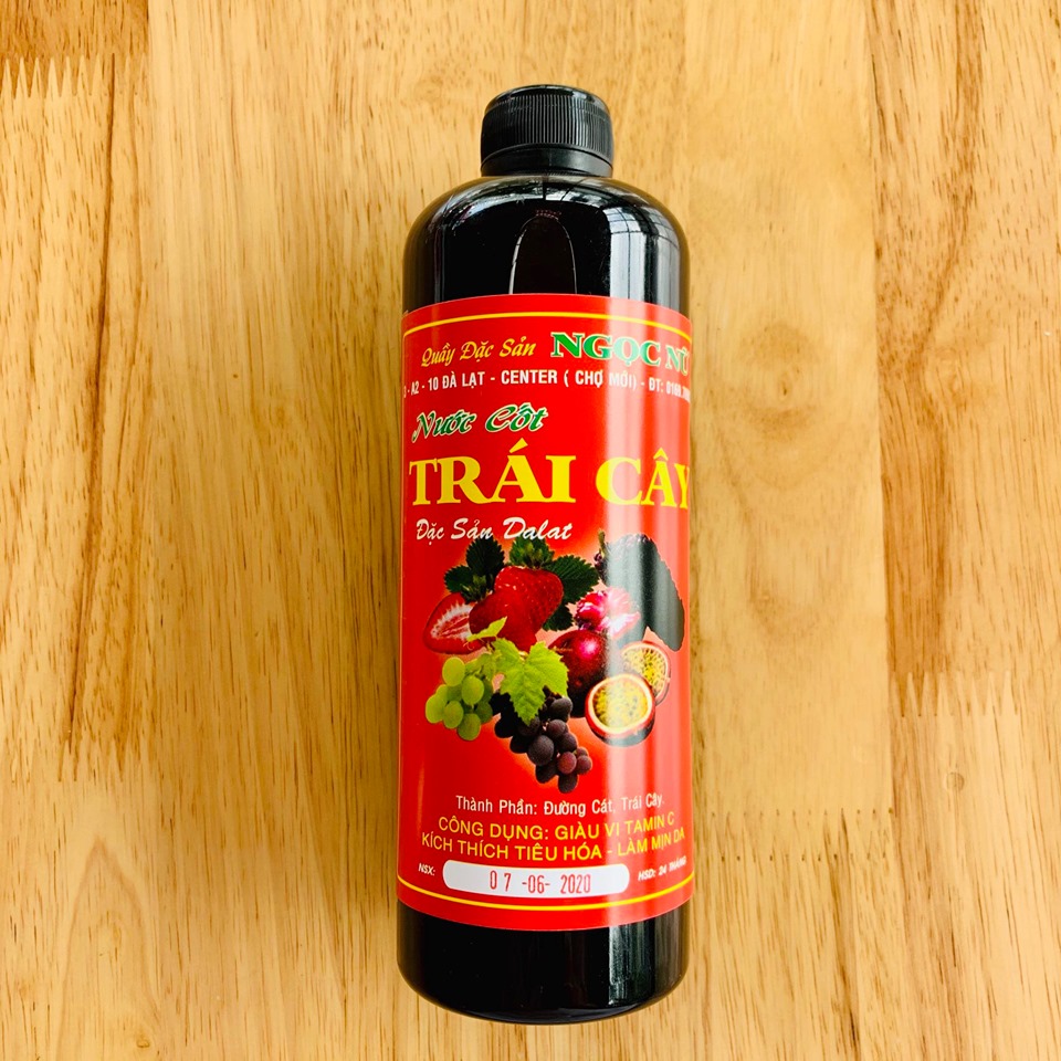 Nước Cốt Trái Cây Mix Đặc Biệt DLFRESH Đặc Sản Đà Lạt Chai 500ml
