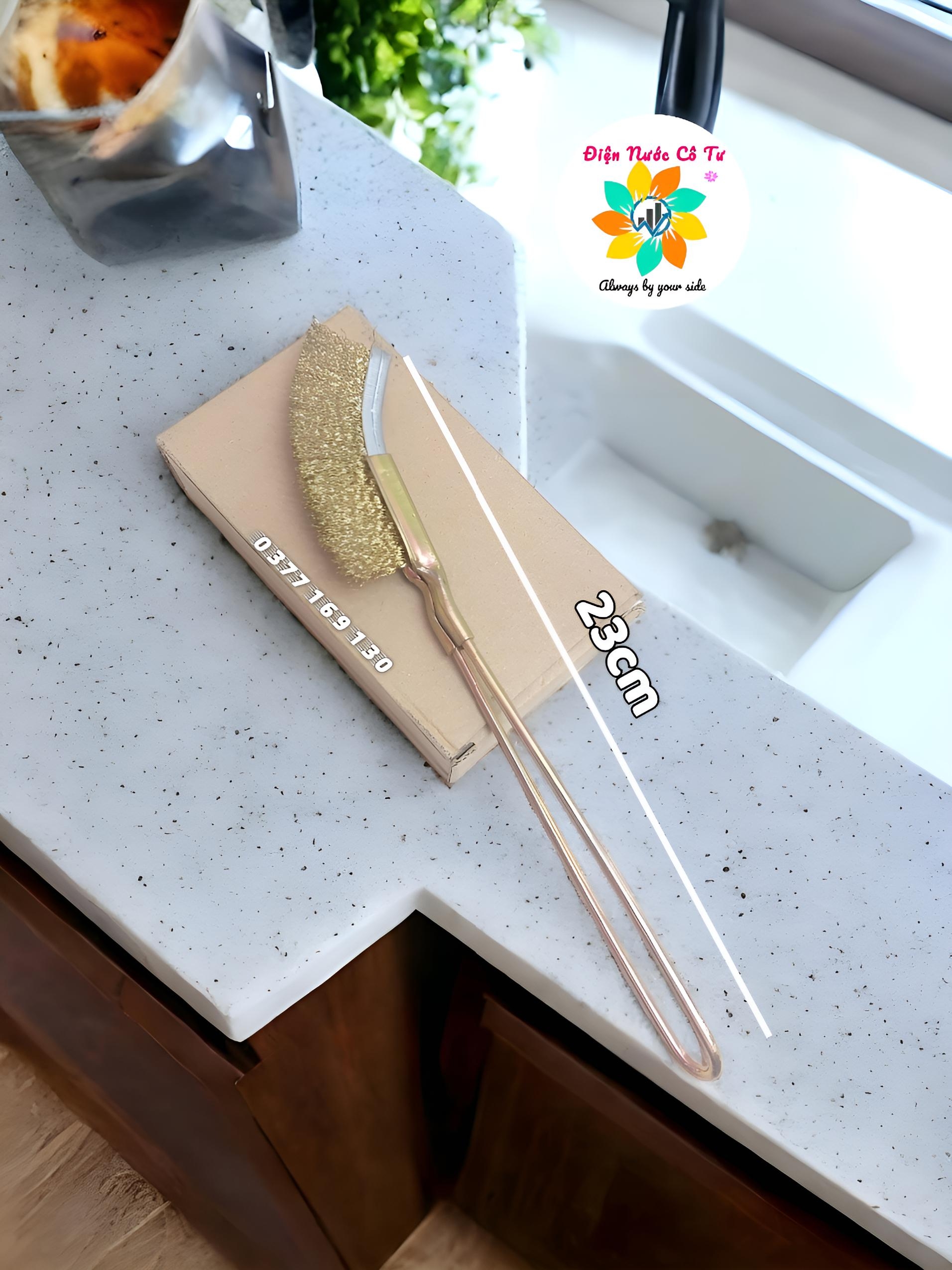 Bàn chải sợi đồng thau đánh rỉ sét loại dày cán kim loại - Chổi đánh rỉ sắt bàn chải đồng đánh rỉ sét cầm tay loại đẹp