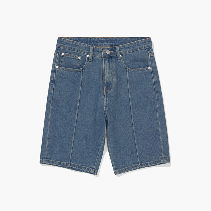Quần short jean nam Owlbrand Line/Xanh