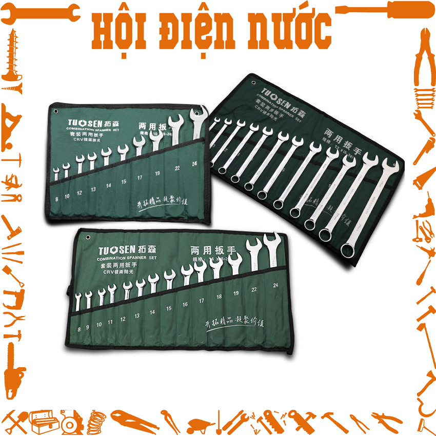 Bộ cờ lê vòng miệng Tuosen 14 chi tiết (8mm-24mm)