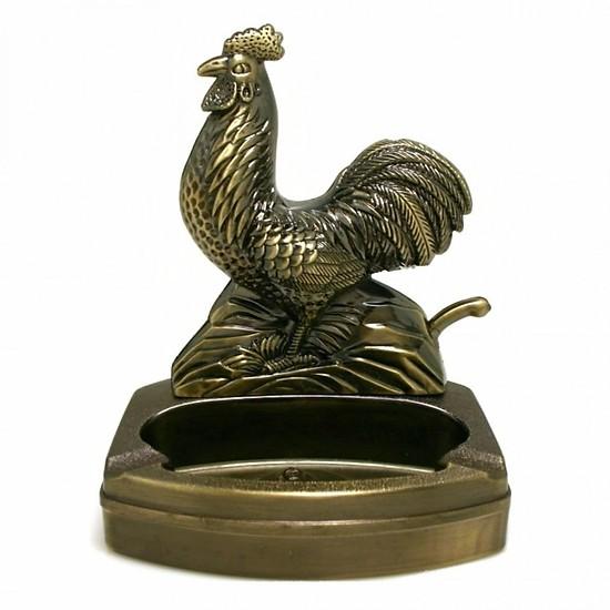 Bật Lửa Khò 1 Tia Kiêm Gạt Tàn Hình Con Gà DH-8879, Bật Lửa Để Bàn, Gạt Tàn (KHÔNG CHỨA XĂNG GAS)
