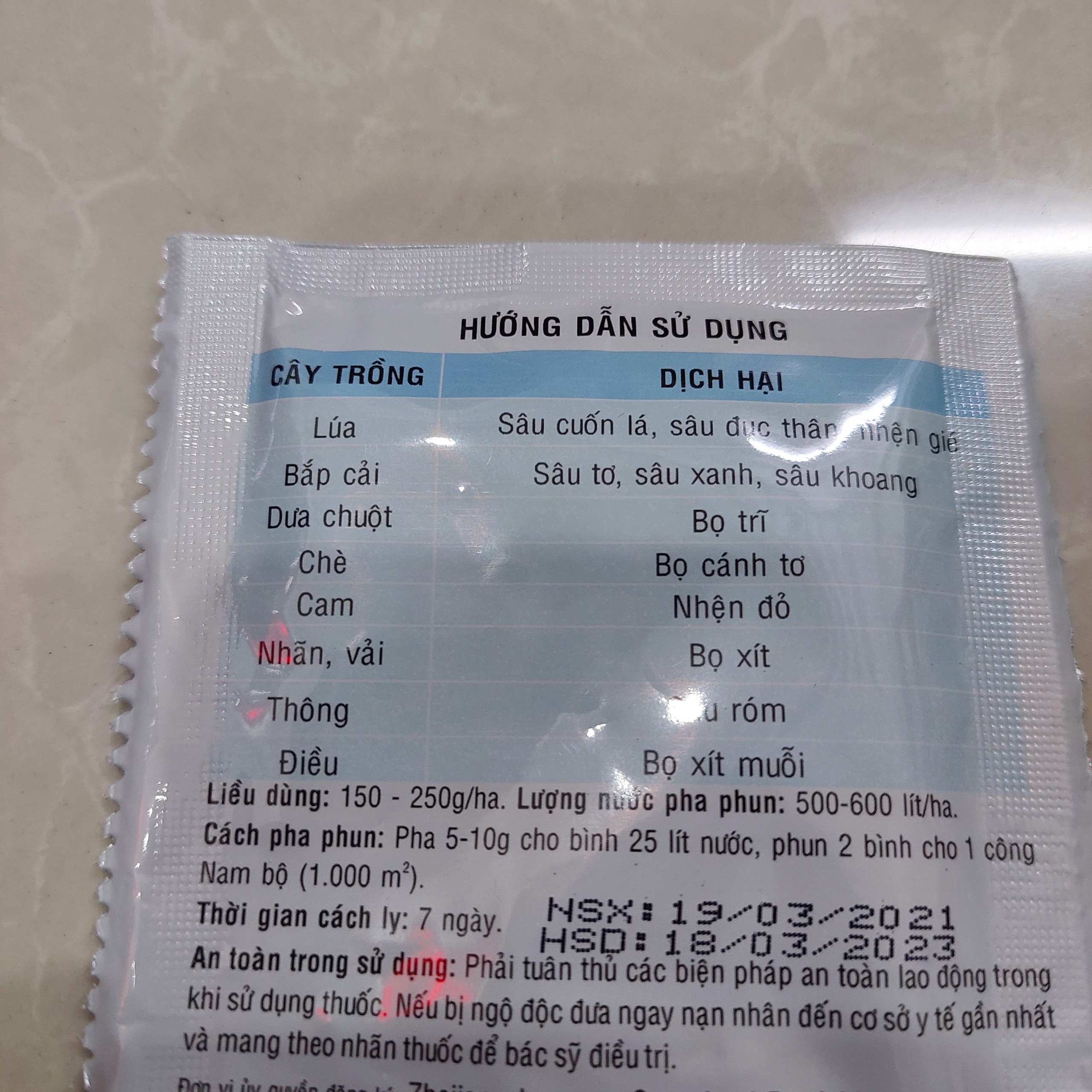 [HCM]Tasieu 5gr sạch sẽ sâu rầy bọ trĩ