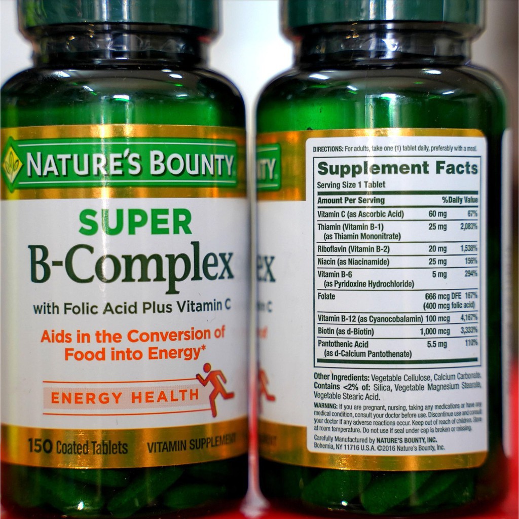 [HCM]Viên Bổ Sung Vitamin B Tổng Hợp Super B-Complex 150 Viên