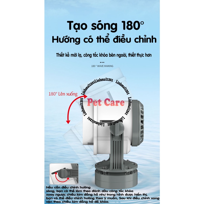 Thổi luồng tạo sóng cho bể cá XVA