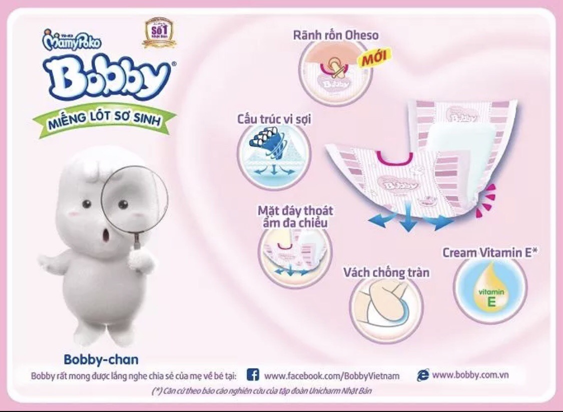 [TẶNG THÊM 6 MIẾNG] Miếng Lót Bobby NEWBORN1 (108 Miếng)