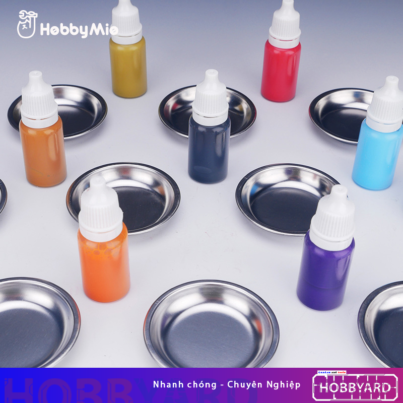 Chén pha sơn Paint Tray Hobby Mio - 1 bộ 10 chén