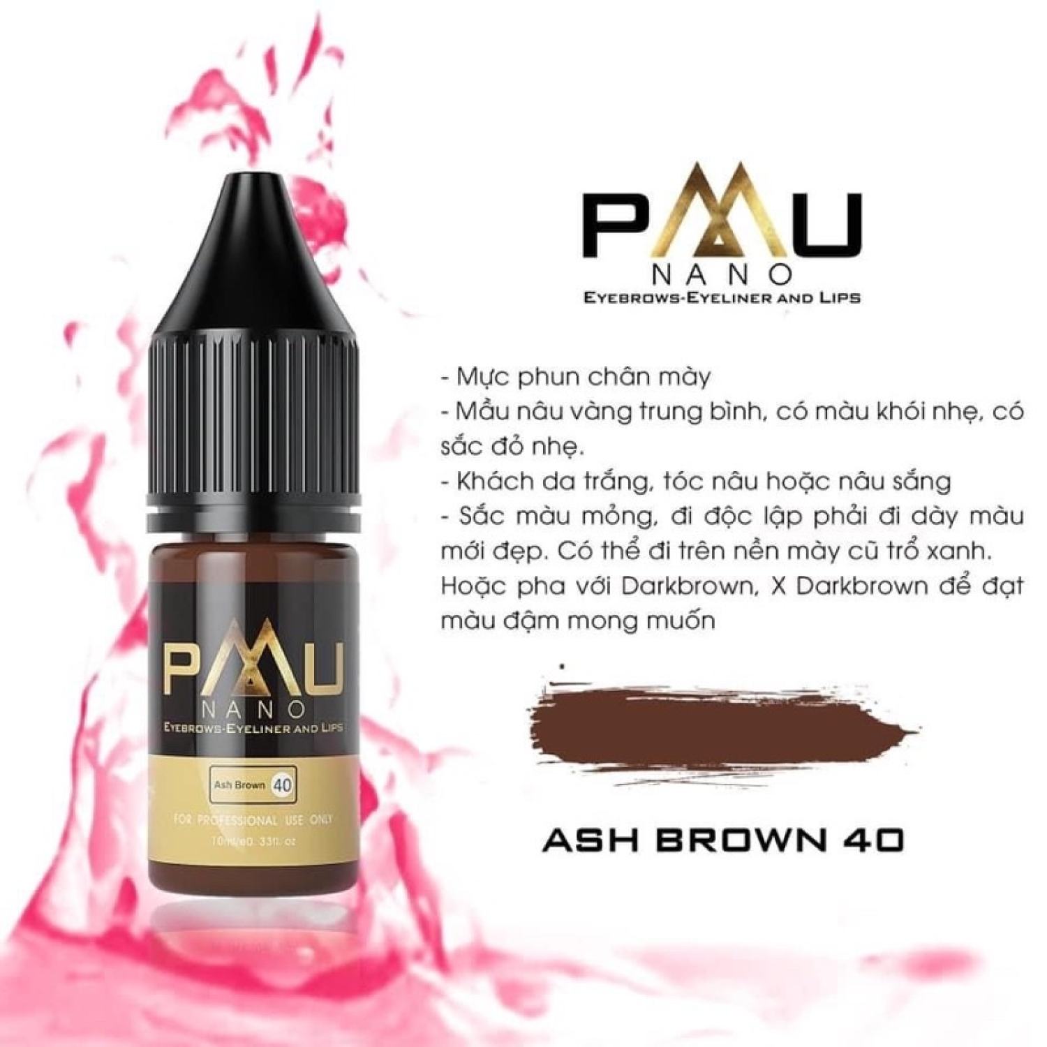 [CHÍNH HÃNG] Mực Nano PMU Cao Cấp Phun Xăm Mày Môi Mí-10ml
