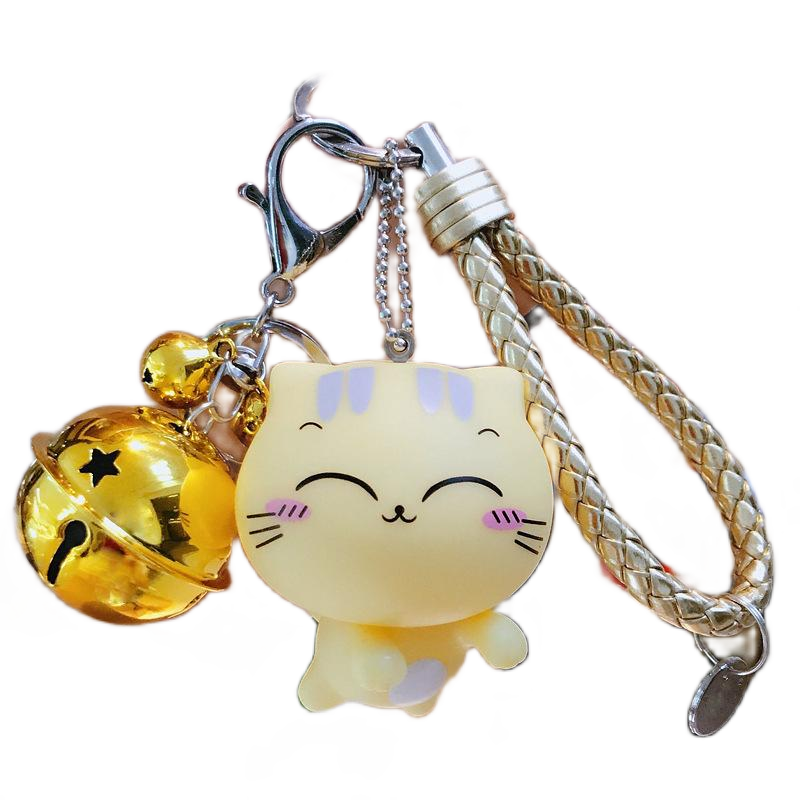 Cute Keychains Yellow cat smile