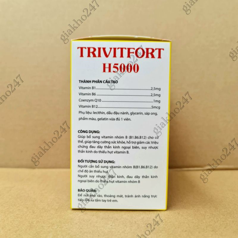3B Tổng Hợp -Trivitfort H5000 - 100 Viên