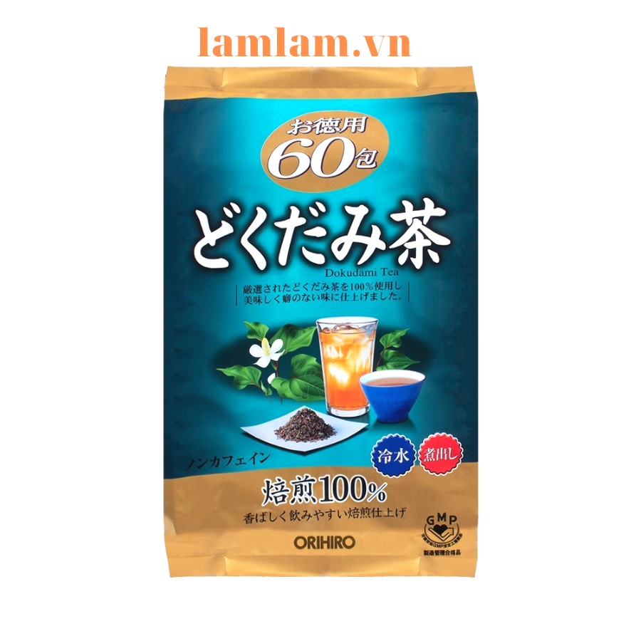 Trà diếp cá Dokudami Tea dạng túi lọc 180g Nhật Bản - 60 gói nhỏ Thanh Nhiệt