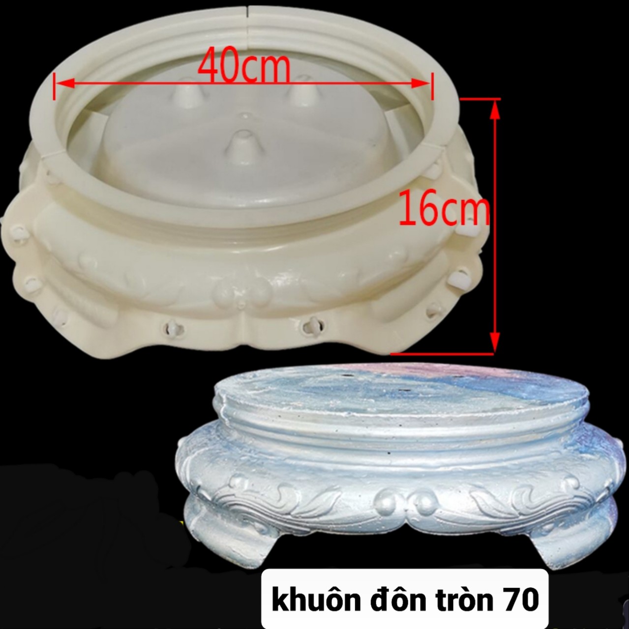 Khuôn đúc chân đôn tròn 70 (khuôn đôn có lòng trong)