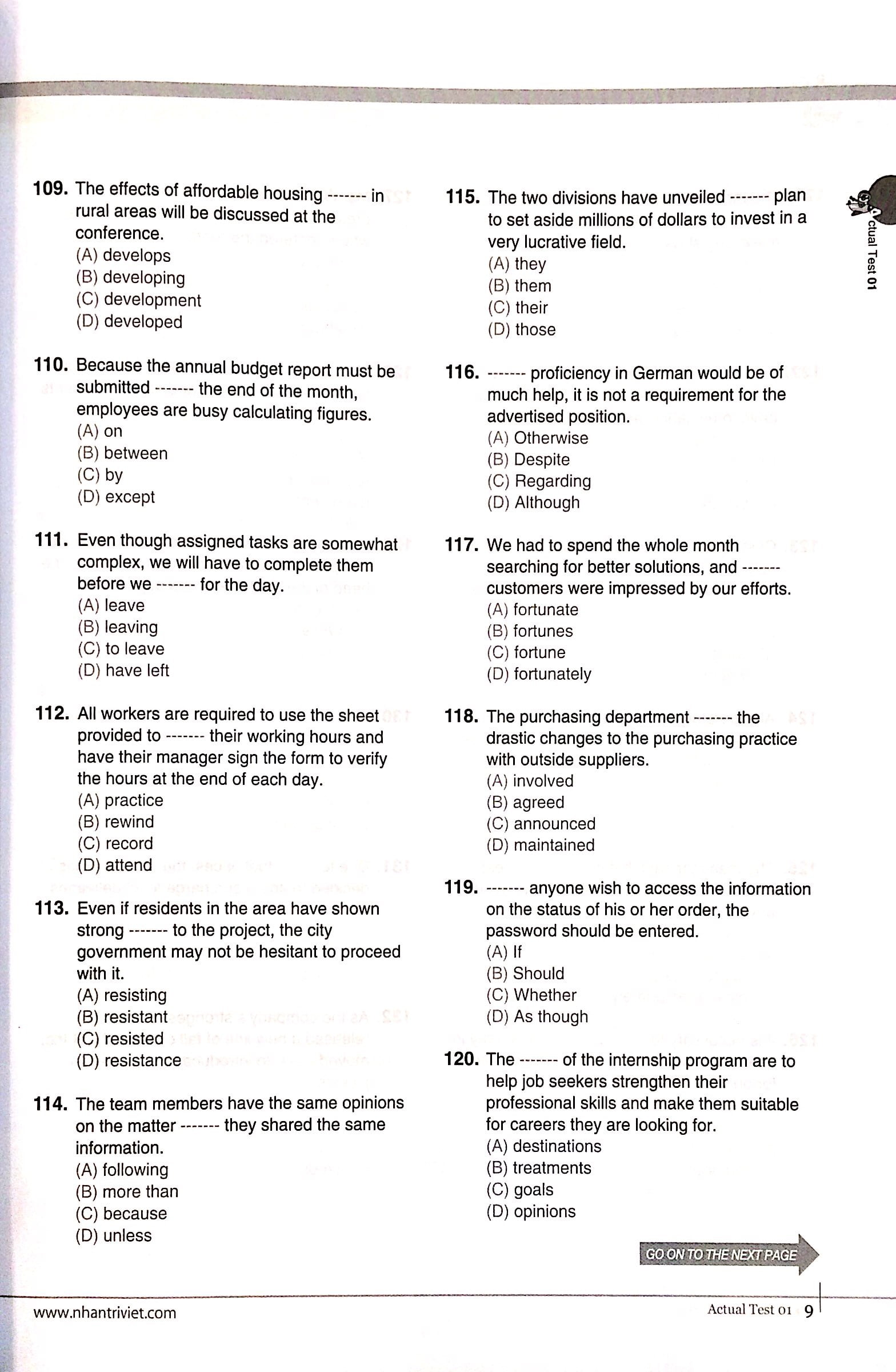 Fahasa - Economy TOEIC RC1000 Volume 1