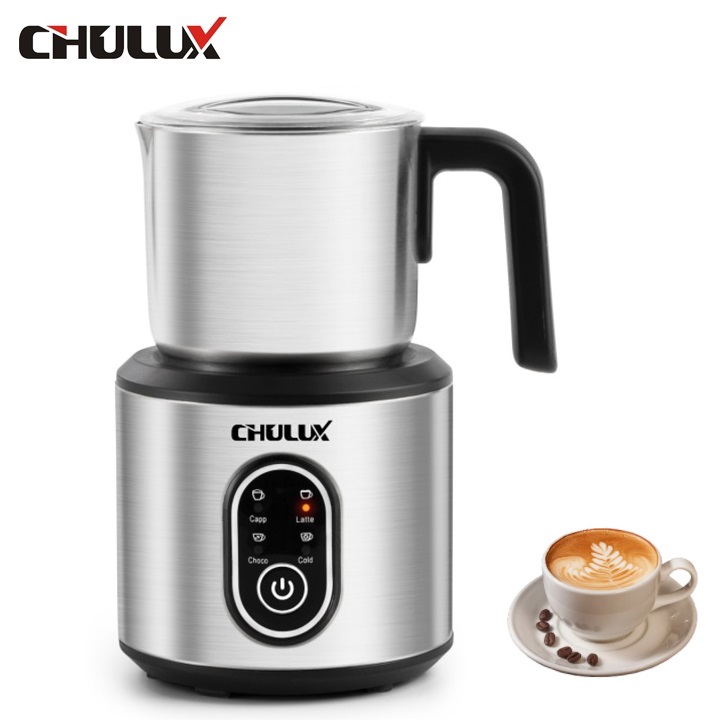 Máy đánh sữa tạo bọt chuyên nghiệp 4 trong 1 chulux jmf-988s 500w - hàng nhập khẩu