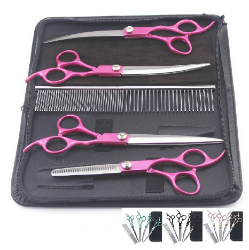 Bộ Kéo Cắt Tỉa Lông Chó Mèo Dài 7 INCH Full 5 Sản Phẩm Siêu Bền & Sắc Bén