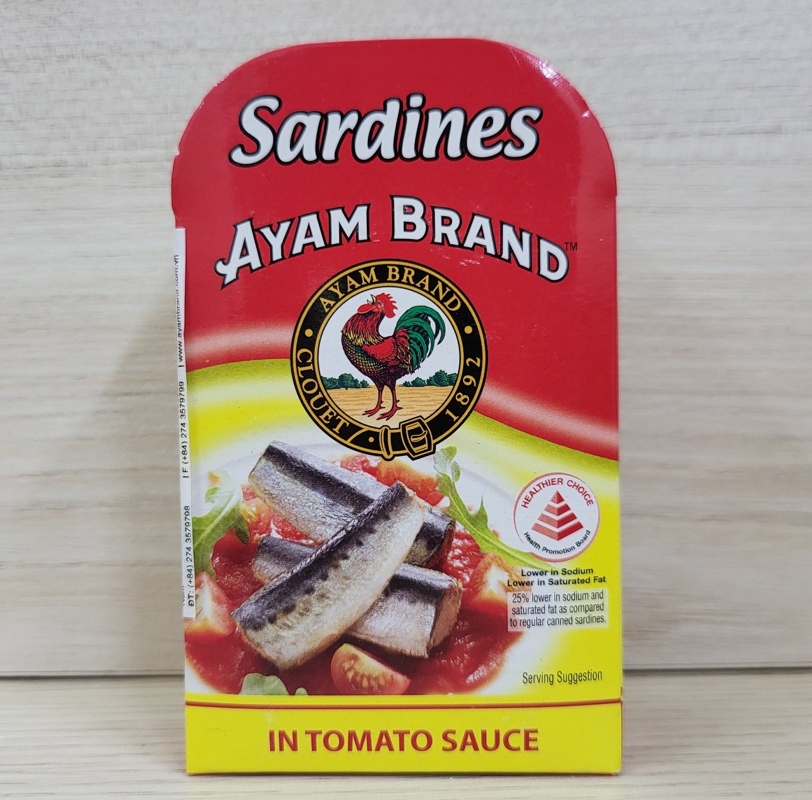 AYAM hộp CN VÀNG 120g CÁ TRÍCH SỐT CÀ CHUA Sardines in Tomato Sauce HALAL
